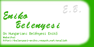 eniko belenyesi business card